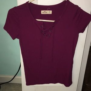 Burgundy shirt